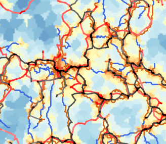 Density profile of dark matter haloes and galaxies in the Horizon-AGN simulation: the impact of AGN feedback